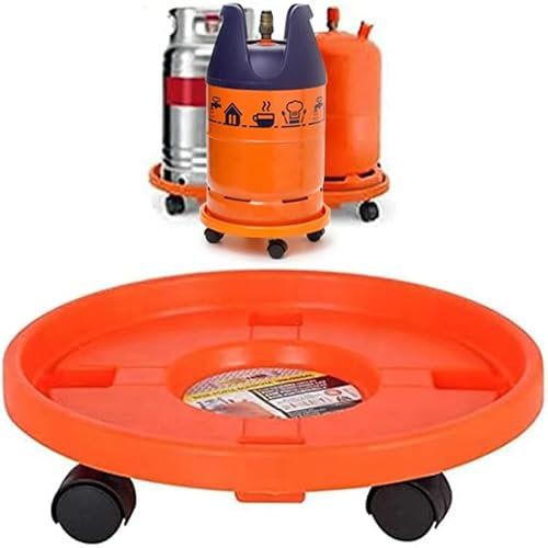 FLASHPRIX Chariot porte-bouteille stable et sûr, avec roues pivotantes, support pour bouteille de butane de 31,5 cm, résistance de 90 kg.