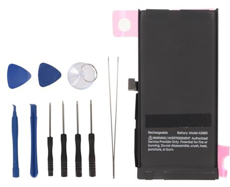 Batterie for iphone 13 Mini, 2406 MAh Haute capacité de Remplacement pour I13 Mini Modèle A2630 A2629 A2628 A2626 A2481, Batterie de Rechange 0 Cycle, avec Outils D'installation