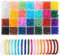 JOLCEEY 840pcs Round Glass Beads for Bracelet Making Kit, 28 Colors 6mm Imitative Jade Crystal Gemstone Beads for Jewellery Making Bracelet Necklace Phone Lanyard DIY Crafts