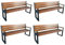 Rattanland® Gartenbank Wetterfest Holzbank 3 Sitzer Mit Lehne (FSC®-Zertifiziertes Holz) - Befestigung Am Boden Möglich (4, Nuss)