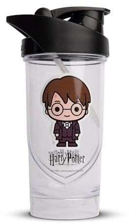 Shieldmixer Hero Pro Classic Shaker Harry Potter Mini - BPA-frei - Gym Zubehör - Eiweiss Shaker - Fitness Trinkflasche - Weiß - 700ml