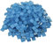 Yuvori Piastrelle a mosaico quadrate in cristallo, 0,5 kg, 1 cm, fai da te, per bagno, soggiorno, cucina, balcone (celeste)