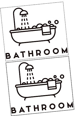 HOMSFOU 2pezzi Adesivi Murali Per Bagno Stickers Autoadesivi Per Doccia Decorazioni Per Pareti Adesivi Creativi Per Ambienti Umidi e Superfici Lisce