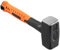 TAICHEUT Marteau de club de 1 kg avec tête en acier à haute teneur en carbone, marteau à masse avec poignée ergonomique antidérapante pour la décoration de la maison, les opérations industrielles de