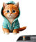 Salyeeluly Katzen-Lufterfrischer, Auto-Lufterfrischer – Meeresgeruch, schöne Katzenform, Aromatherapie-Diffusor, solider Meeresgeruch, Aromatherapie-Diffusor für Arbeitsplatz, Schlafzimmer