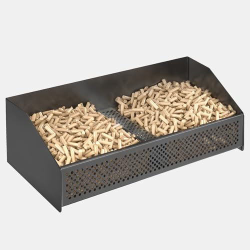 Xtsuen Panier à granulés pour poêle à pellets, 50 x 25 x 17 cm, 3,2 kg, dans un poêle à bois ou dans une cheminée ouverte, version mise à jour