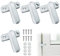 4PCS Sash Jammer White Sash Jammers for Upvc Doors Window Lock Anti Theft Security Upvc Window Lock with Screw and Decorative Cap Suitable for PVC/Upvc Windows and Doors Home Security