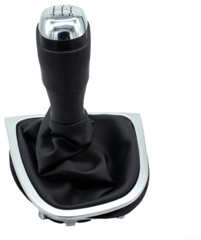 MeevrgR 5-Gang-Schaltknauf für Renault Clio 4 IV MK4 2012-2019 - PU-Leder, ABS-Konstruktion, einfache Installation