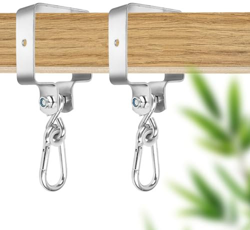 Feirdhoo 2er-Set Schaukelschelle Vierkant 9x9cm Schwenkbefestigung mit Vierkantbügel Schaukelhaken Flüsterleise Schaukel Befestigung Schaukelhaken für Holzbalken 9x9 Schaukel Aufhängung