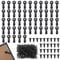 100 PCS Picture Frame Backing Clips, Metal Picture Frame Turn Buttons Fasteners with 100 Pieces Screws Pictures Framing Hardware for Photos Hanging DIY Crafts Drawings Posters(Black)