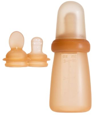 3 in 1 Silicone Squeeze Feeding Spoon Baby Food Dispenser for Infants Soft Travel Utensils Baby Led Weaning Bottle Silicone Feeding Spoon