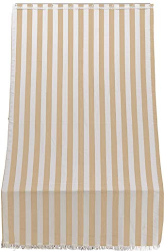 Linea Garden Friend Tenda Sole per Porta con Anelli Riga Beige Lunghezza 140 cm, Altezza 300 cm