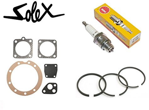 Joint + Membrane + Bougie + Segment Piston compatible avec adaptable Solex 2200/3800/5000