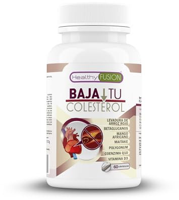 Baja tu Colesterol | Levadura Roja de Arroz fermentada + CoQ10 y Resveratrol | Alta Dosis Monacolina K 2,9 mg | Control de Colesterol, Lípidos y Triglicéridos | Fórmula natural y segura | 60 Cápsulas