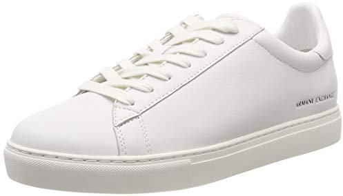 Armani Exchange Herren Lace Up Sneaker, Weiß (White 00001)