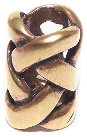 Beard Bead Rings Double Knot Viking Celtic Bronze dreadlock hair