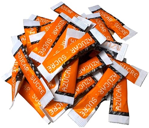 El Ático Sweet Weißer Zucker, 200 Zuckersticks 6 Gramm, Zucker Stick für Kaffee, 200 Stück