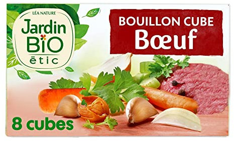 Jardin BiO étic - Bouillon cube boeuf - bio - Salé - Certifié AB - Boite de 80g