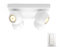 Philips Hue White Ambiance Buckram Faretto LED Smart, con Bluetooth, 4 Punti Luce, Lampadine e Telecomando Dimmer Switch Inclusi, 4x5W, Bianco