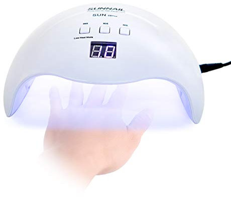 ele ELEOPTION 40W UV Nagellampe Nageltrockner mit 21 Dual-Lichtquellen-LEDs, Auto-Sensing/3 Timer (30/60/99s) Tragbarer Nagellack-Trockner für Maniküre/Nagelkunst in Weiß