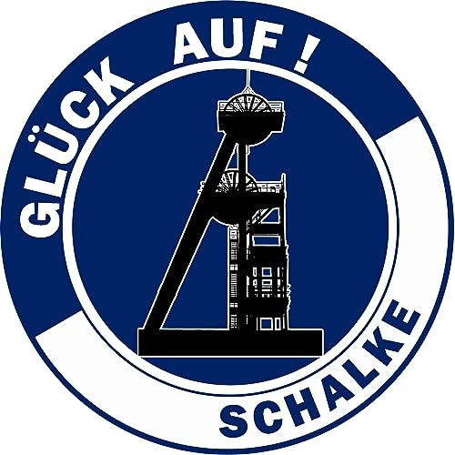 Essbarer Tortenaufleger Schalke Glück Auf! // Kuchendekoration Ruhrgebiet, Fußball // 20cm (Oblatenpapier)