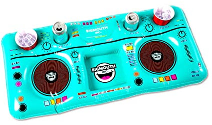 BigMouth Inc Aufblasbarer Getränkehalter für Pool – Schwimmender Getränkehalter für Whirlpool – lustiger Getränkehalter für den Außenbereich – DJ-Tisch