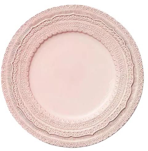 Sottopiatto in ceramica, colore rosa ThePure. Switzerland