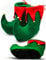 Dreamzfit - Deluxe Christmas Elf Shoes Fancy Dress Accessory Adults Unisex Santa's Little Helper Green Red Elves Slipper Boots with Jingle Bells for Xmas Christmas Party