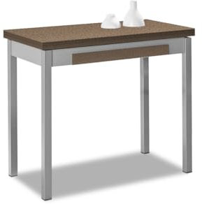 ASTIMESA Tipo Libro Mesa de Cocina, Metal, Roble Tenesse, 90x50cm