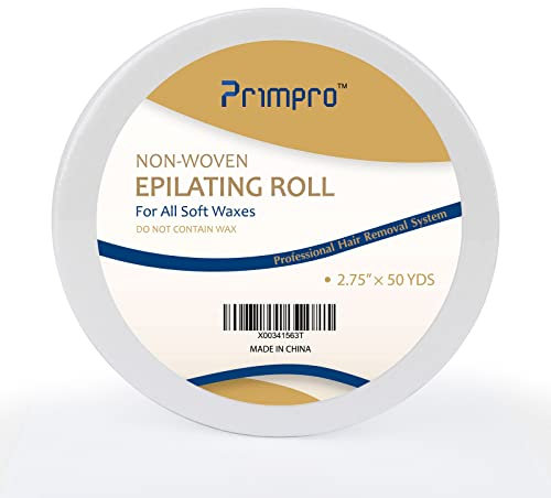 Primpro Enthaarungsstreifen Vliesrolle für Wachs, 7 cm x 46 m Vlies auf Rolle in Profiqualität für die Haarentfernung mit Warmwachs und Zuckerpaste