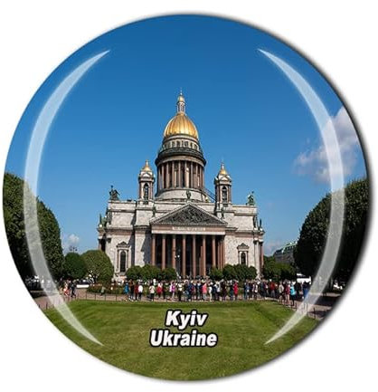 Kyiv Ukraine 3D Kühlschrankmagnet Glas Kristall Reise Souvenir Sammlung Geschenk Küche Haus Dekoration Magnet Aufkleber