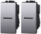 2 Pezzi Interruttore Assiale Compatibile Con Bticino Living Light (Grigio)