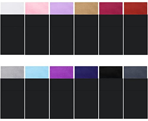 Xuhal 12 Stück Herren flache vorgefaltete Einstecktuch Maskuline Polyester Anzug Rechteckig Einstecktuch Quadrat Taschentuch auf Karte, 12 Farben, Elegante Farben., Einheitsgröße