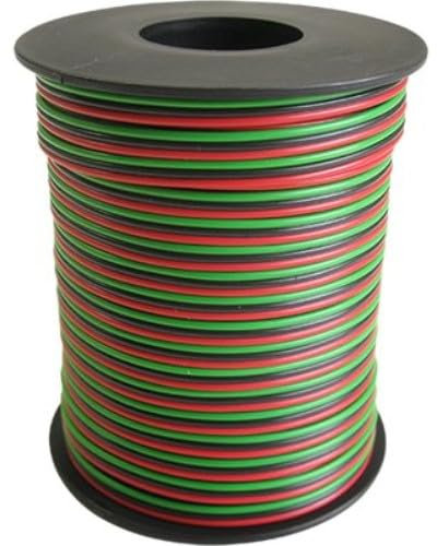 0369 Drillingslitze für Weichen, 3 x 0,14 mm², 25 m (grün/schwarz/rot)