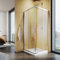 SUNXURY Cabine de douche 70 x 70 cm, double porte coulissante, entrée d'angle, en verre de sécurité ESG de 5 mm, hauteur 185 cm