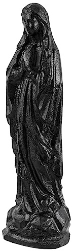 mookaitedecor Handgeschnitzte Kristall Jungfrau Maria Edelstein Statue | Obsidian Kristall Virgin Mary Statue Heiligenfiguren, Religiöse Geschenk Gesegnete Gottesmutter Spirituelle Figur Deko