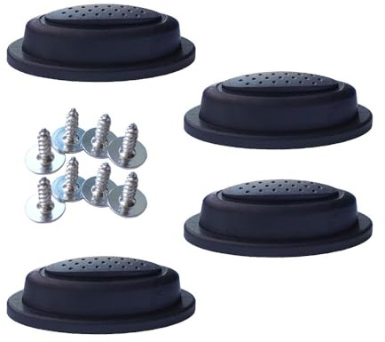 ZAYOIZY 2 pares de patas laterales para equipaje, soporte de maleta, patas de repuesto para maleta de equipaje con tornillos, clavos antideslizantes, pernos de pie para funda de viaje, proyecto de