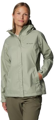 Columbia Womens Arcadia II Waterproof Rain Jacket, Safari, Large
