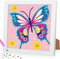 Butterfly Diamond Painting Kinder with Frame,Schmetterling Diamont Painting Set,Diamond Painting Bilder Kinder,5D Gem Art Craft for Gift Home Wall Decor 18 * 18cm