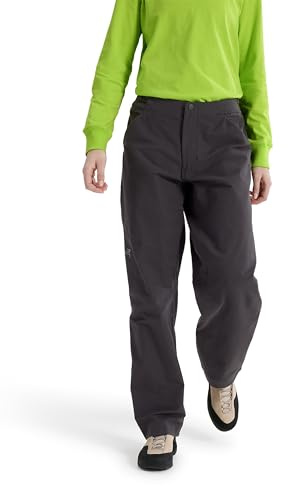 Arc'teryx Clarkia Cotton Pant Wide Leg Women | Wide Leg Climbing Pant | Black, 8, Short