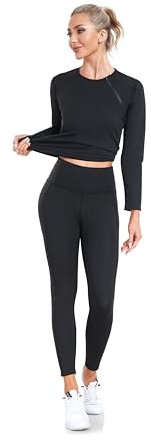 Sudation Femme Amincissante, Tee Shirt Maigrir, Vêtement Minceur Haut Anticellulite, Veste Tenue de Sport en Nano Composite Argent Version 2.0 pour Effet Sauna (Manche Longue, M)