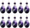 PATIKIL Tränenförmige Kristall-Kronleuchter-Anhänger Perlen, 10er Pack 60mm Länge 38mm Kronleuchter-Prismen-Teile Ornamente Hängende Perlen für DIY Kunsthandwerk Dekoration, Dunkelviolett