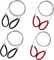 4 Pcs Stainless Steel Cable Saw, Metal Wire-Saw, Hand Pocket String Rope Saws for Wood Camping Hiking Hunting Red and Black 23.62 Inch