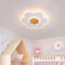 LED Deckenleuchte Holz Kinder Deckenlampe 30cm Blumenform Kinderzimmer Deckenleuchten 3000K 20W Junge Mädchen Baby Weiß Kinder Schlafzimmer lampe Mit Nachtlichtfunktion Warmes Licht