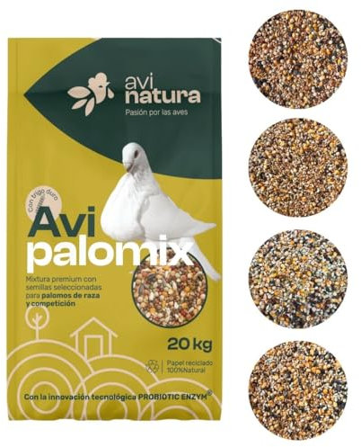 AVINATURA PALOMIX. 20 KG. Mixtura de Semillas para palomos de Raza y competición. (Alta energía)