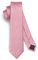 HISDERN Herren Krawatte Altrosa Schmale Einfarbig Seide Krawatten für Herren Klassische Formelle Elegante Schlipse Hochzeit Party Business Krawatte 6cm