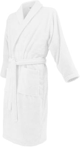 Celodoro Bademantel für Damen und Herren - Weiß L