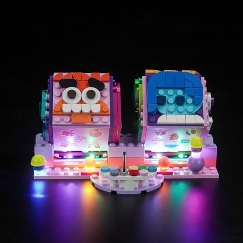 Led Licht Set für Lego Inside Out 2 Mood Cubes 43248 (Kein Lego), Dekorationsbeleuchtungsset für Lego Disney Alles steht Kopf 2 Stimmungswürfel von Pixar Kreative Spielzeug