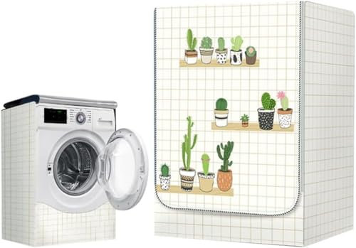 MLordoarf Funda Lavadora Exterior Impermeable, Universal Cubierta para Lavadora y Secadora Carga Frontal, Funda de Protección Solar Antipolvo con Cremallera