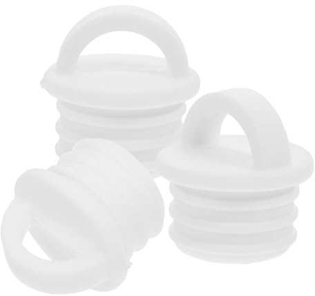 RORPOIR 3pcs Mop Bucket Plug Stoppers 21mm White Rubber Replacement Drain Plug Covers for Mop Bucket Holes Prevent Water Leakage
